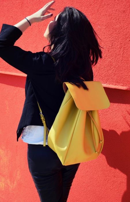 ZARA раница естествена кожа
