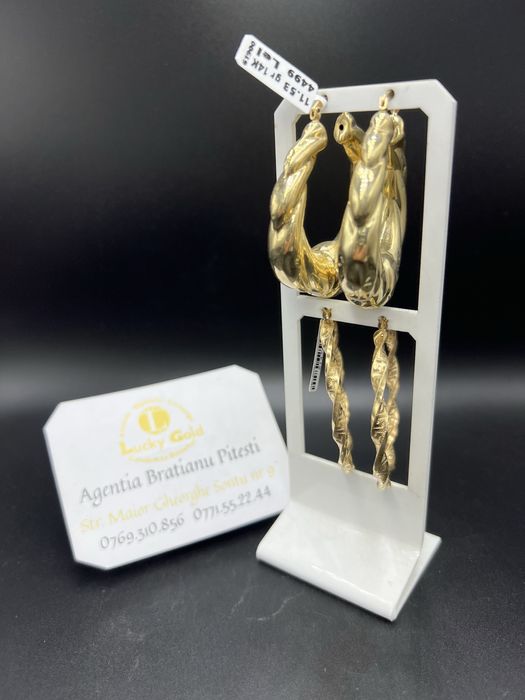 Cercei aur 14k 11.53 gr / 6.15 gr cod 22025 / 21474