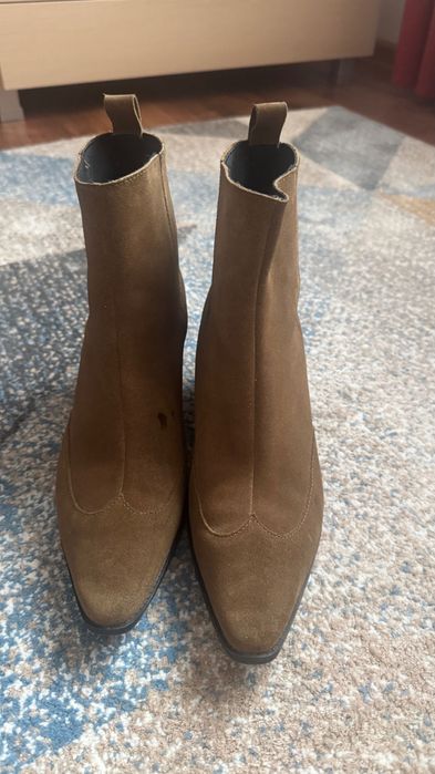 Cizme din piele noi Zara