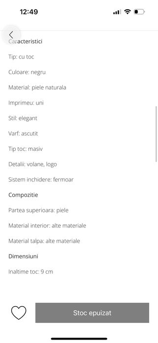 Vand botine Karl Lagerfeld piele naturala negre