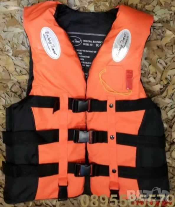 СПАСИТЕЛНА ЖИЛЕТКА  от 15 ДО 110 кг с 3 колана(нова стока)