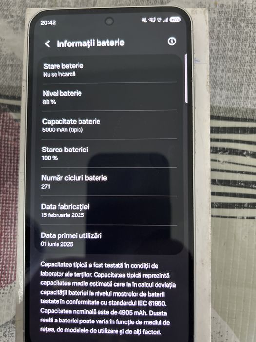 Vand Samsung Galaxy A 56. 5g. Stare ca nou! Pret 1150ron. Neg.tel.074418465trei