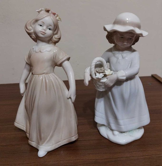 Фарфоровые статуэтки Девочки. Дети. Сувениры фигурки (цена за две)
