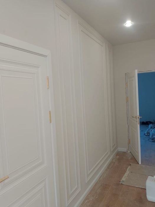 Левкас,обои молярные работа