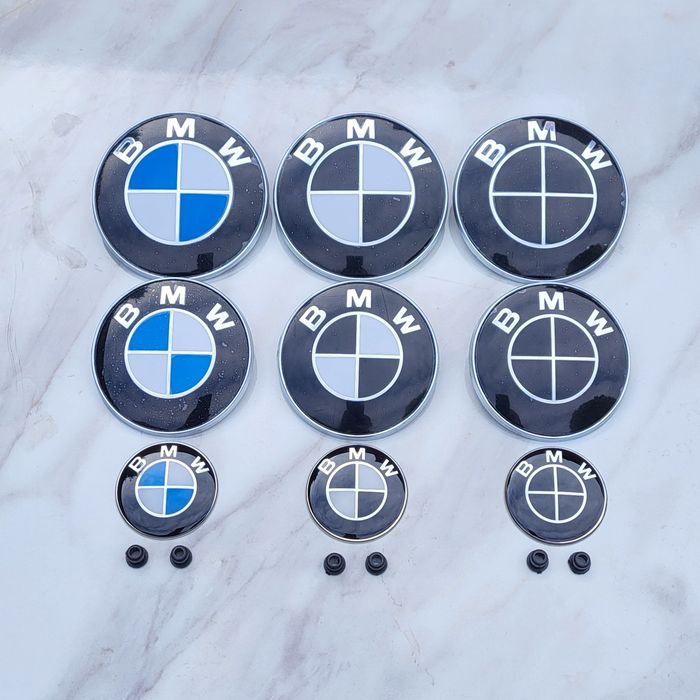 Карбонови Емблеми За BMW / БМВ Карбонова Емблема С Подарък Тапи / BMW