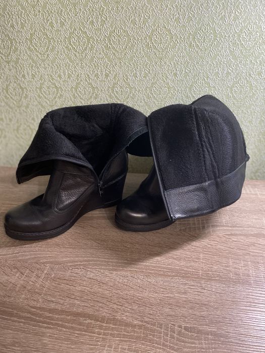 Сапоги черные женские