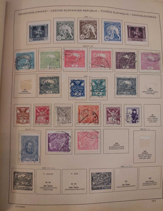 Album cu timbre straine CESKOSLOVENSKO (Ceoslovacia) incepand cu 1919