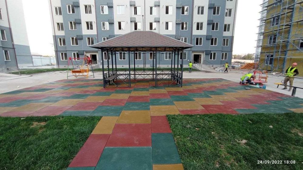 Резиновое покрытие. Плитка и бесшовная резина. Склад в ТАШКЕНТЕ!!!