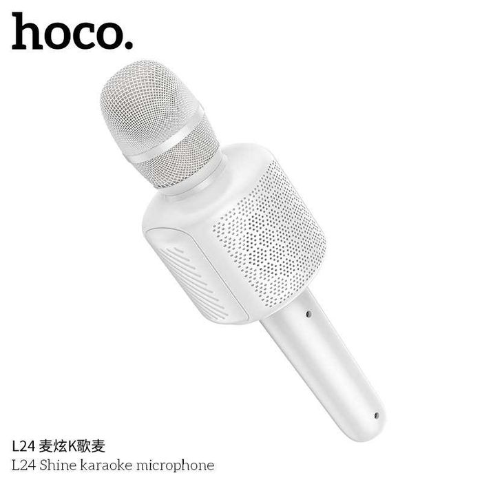 Hoco L24 Караоке Микрофон с Bluetooth-колонкой и RGB-подсветкой