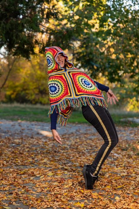 Poncho croșetat hand made