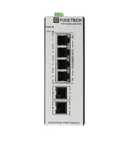 Управляемый промышленный POE коммутатор L2 PXT-S250G-2S4T-POE
