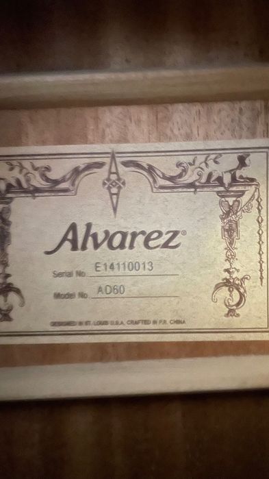 Alvarez гитара акустика