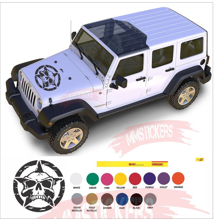 Стикер Череп с Звезда Offroad стикери за Джипове
