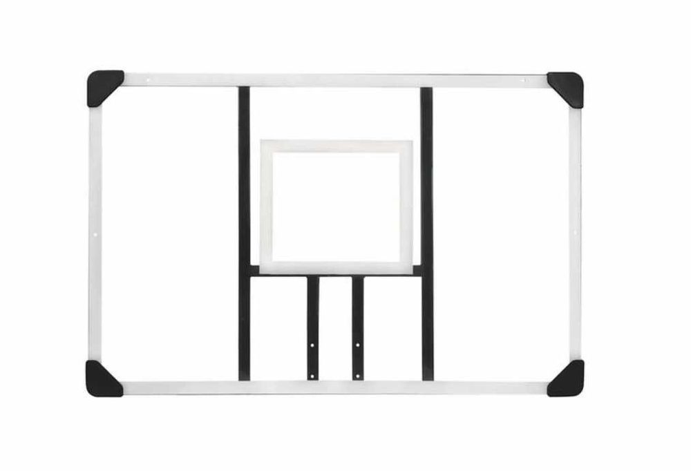 Баскетболно табло, прозрачно, 106x69x3 см, поликарбонат