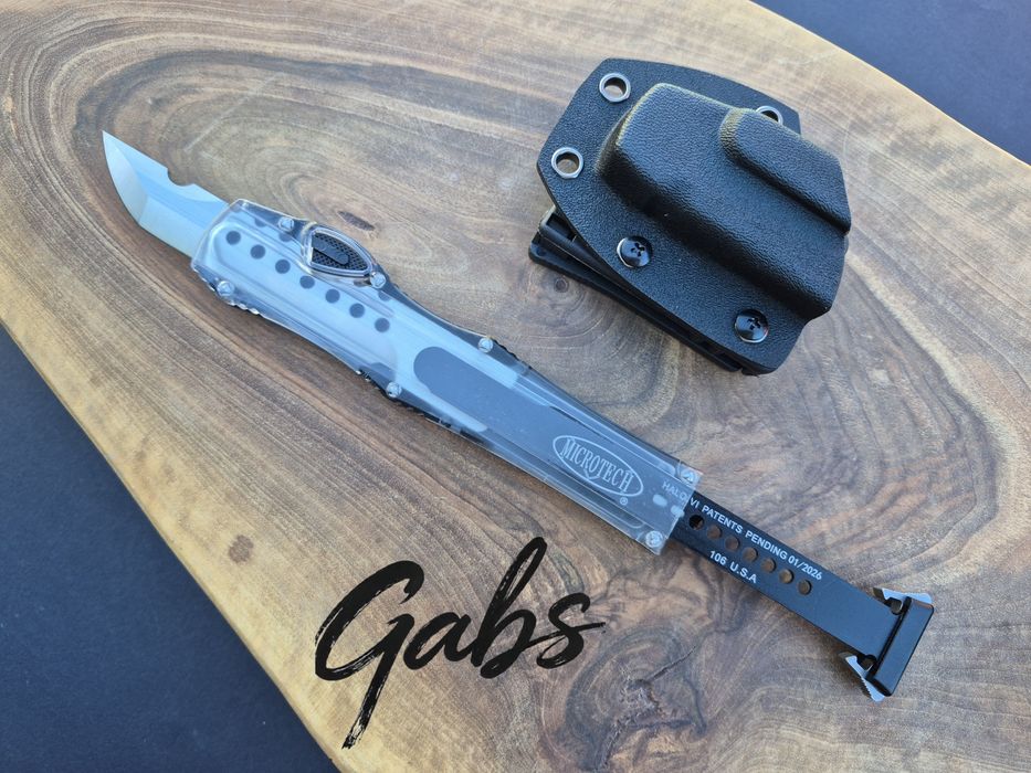 Автоматичен нож Microtech Halo6  2026,прозрачен корпус