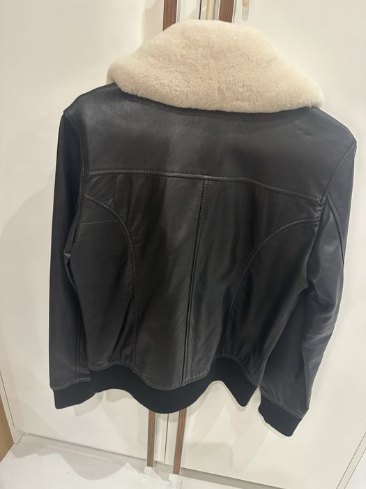 Кожено яке с яка мъжко на Зара