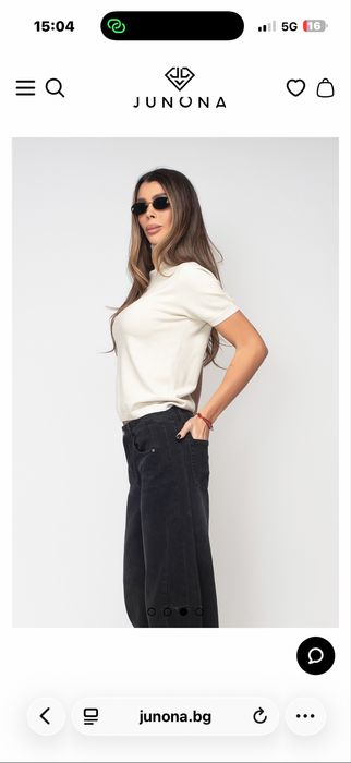 Блуза/тениска с полу яка