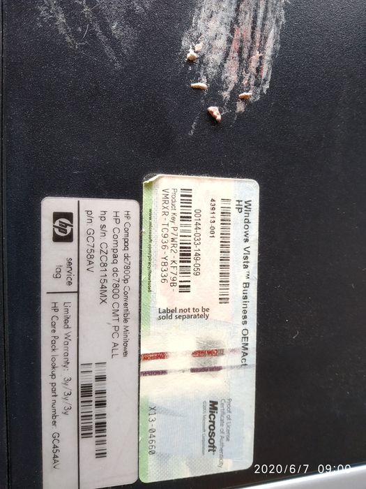 Calculator unitate pc hp compaq dc7800p