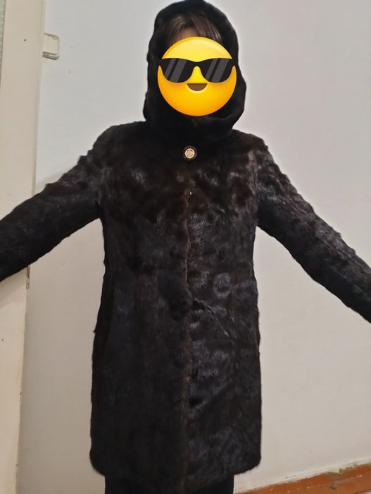 Норковая шуба коричневая