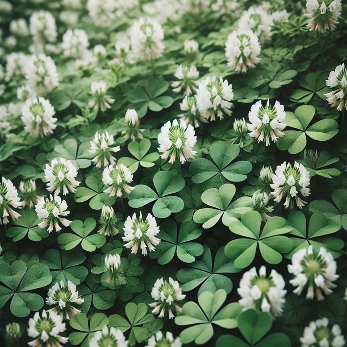 Белый клевер .Газон из клевера. Выносливый к жаре.