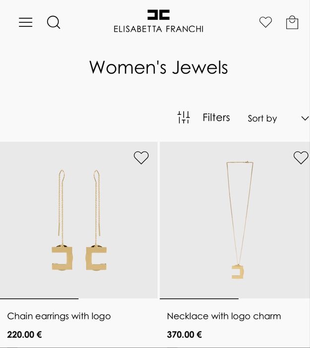 ELISABETTA FRANCHI Оригинални обеци, купени за 220€, продават се 140€