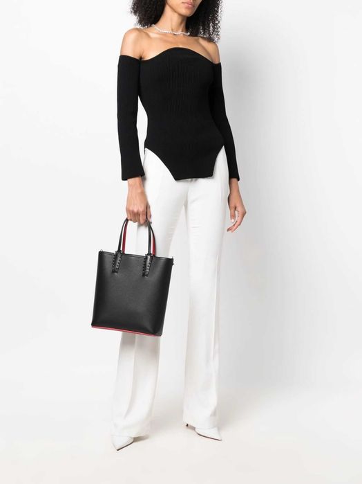 Оригинална чанта Christian Louboutin Cabata leather tote bag Намалена цена -47%