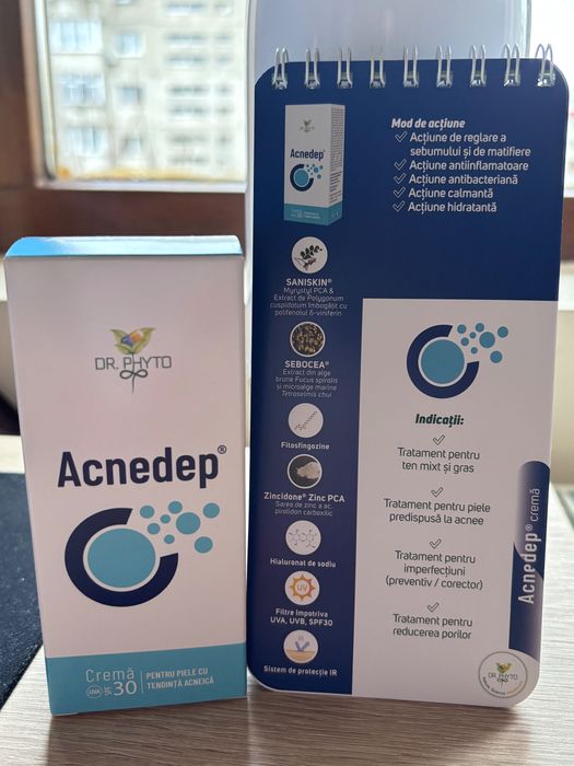 Crema Acnedep pentru tenul predispus la acnee 50 ml, Dr. Phyto