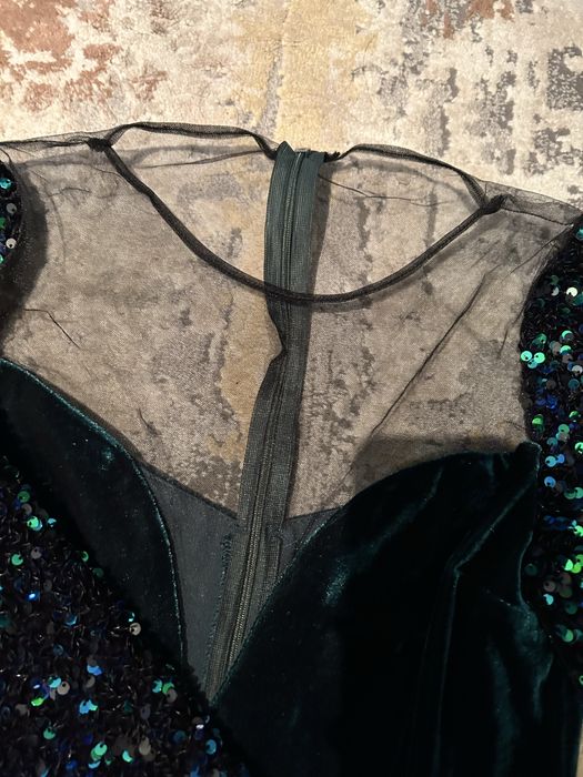 Rochie catifea verde