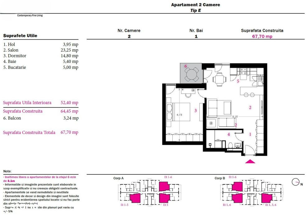 Apartament 2 camere | Rond OMV Pipera | 53 mp utili | decembrie 2026