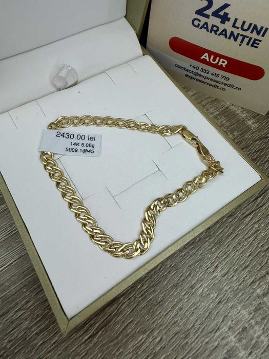 (AG42) Bratara aur 14K 5.06g b5009 - Garantie 2 ani!