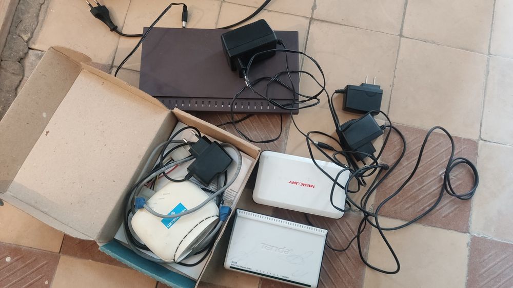 Адсл модем вай файсыз, свитч тенда 16х тенда 8х Меркури 8х