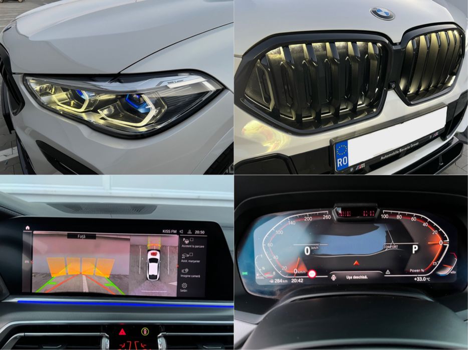 Bmw X6/3.0d Mild Hybrid/M pachet/Individual/Grila iluminata/Alb perlat/Variante/