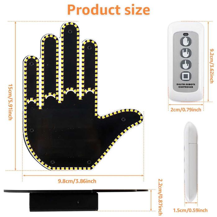 LED сигнална табела Ръка с дисанционно - Светлинен контрол на жестове