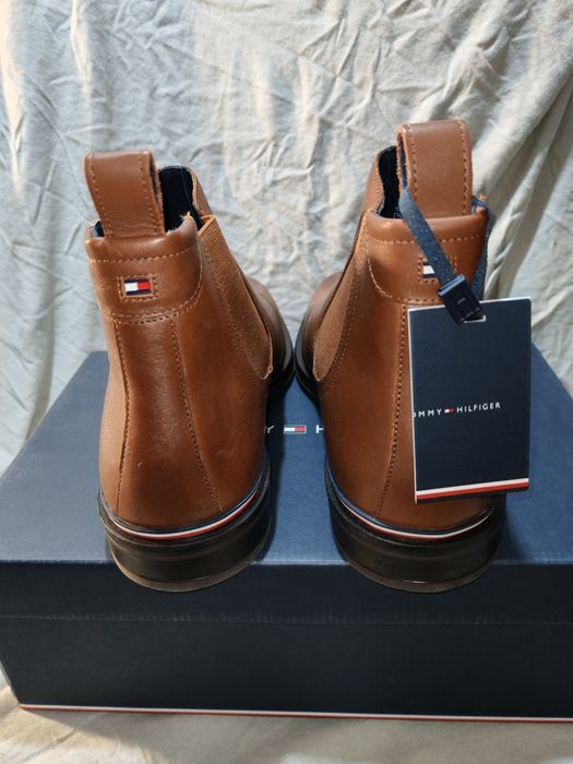 Стилни мъжки кларкове от естествена кожа TOMMY HILFIGER №43