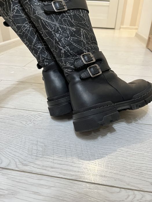 Кожаные сапоги