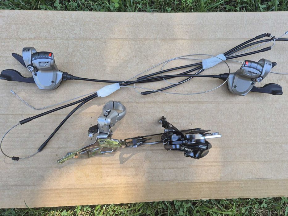 Shimano Deore -LX, set schimbatoare+shiftere, 3X9+camasi si cabluri