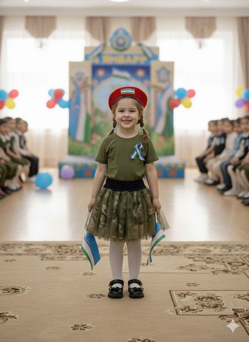 Военный Костюм на 14 января на девочку