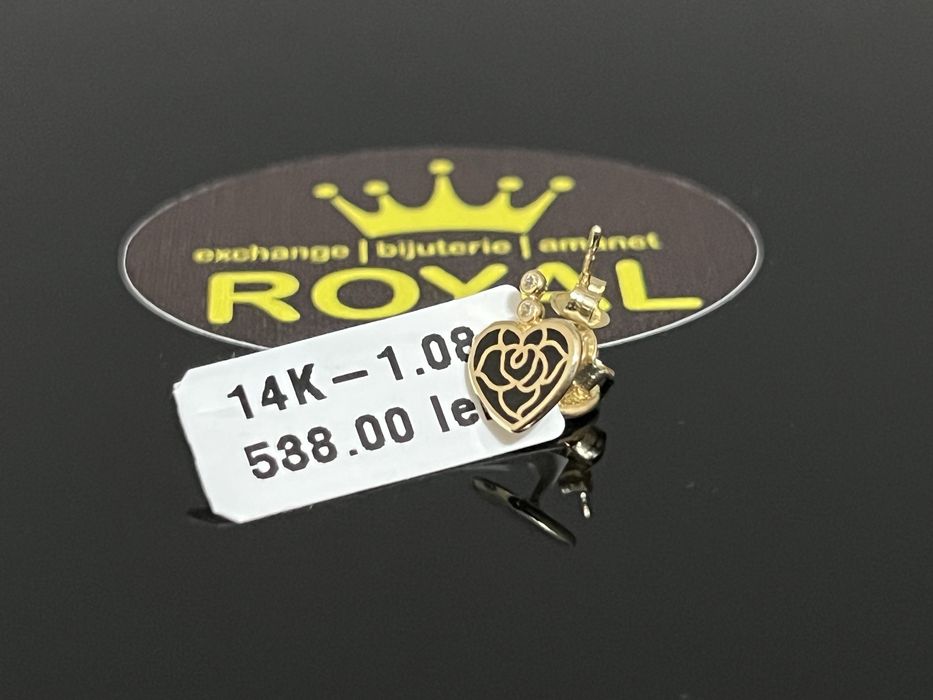Bijuteria Royal CB : Cercei copil aur 14K 1,08 grame