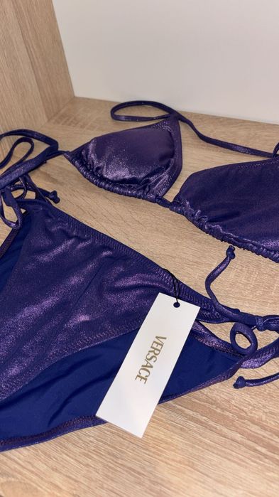 Costum de baie 2 piese Versace -shinny violet NOU