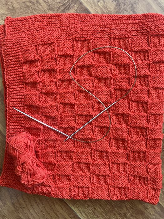 Детский плед ручной вязки. Х/б (Турция)