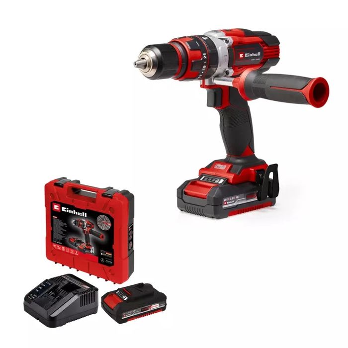 Mașina de găurit cu impact fără fir Einhell - Power X-Change, TE-CD 18/48 Li-i, 2x2.0Ah