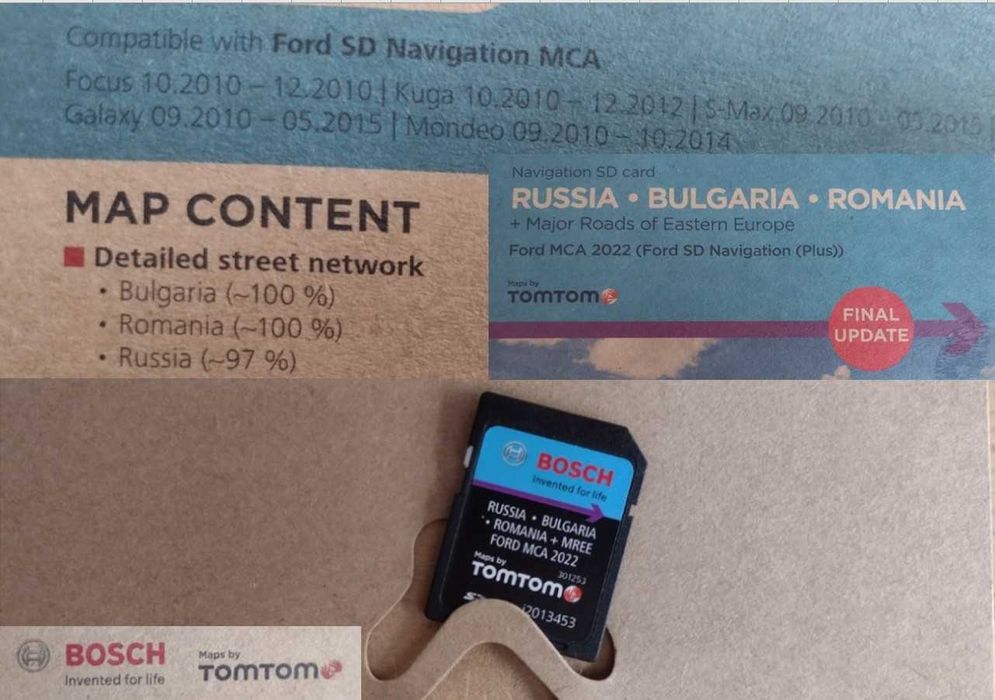 ФОРД 2022 SD карта за навигация FORD MCA ъпдейт map BG Турция  Mondeo