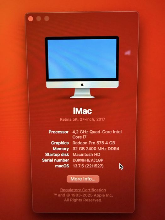 iMac 27” Retina 5K 2017, i7 4.2 GHz, 32 GB RAM, Magic Mouse+tastatura