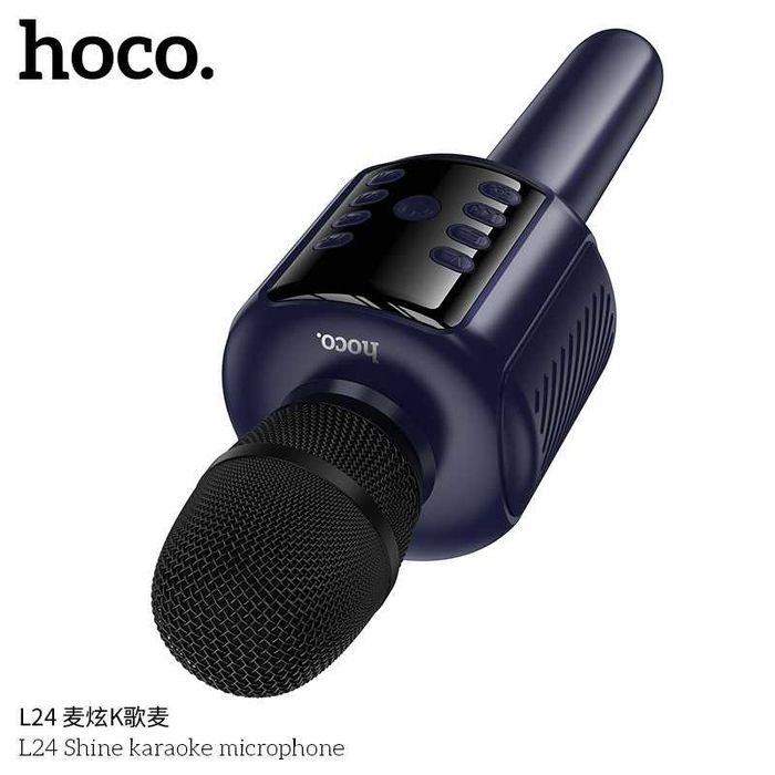 Hoco L24 Караоке Микрофон с Bluetooth-колонкой и RGB-подсветкой
