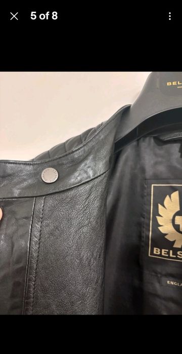 Geaca piele neagra Belstaff marimea 54