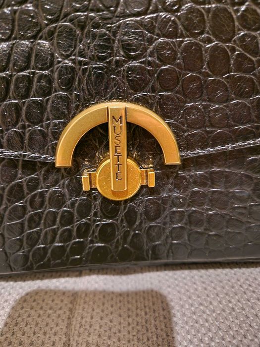 Geantă piele Musette Black