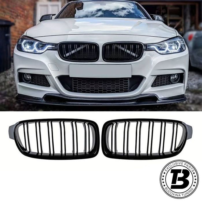 Grile Duble compatibile cu BMW Seria 3 F30 F31 M Design