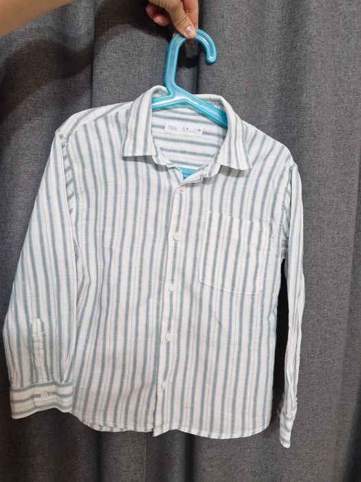 4 cămăși naturale pentru băiețel, Zara, 6 ani