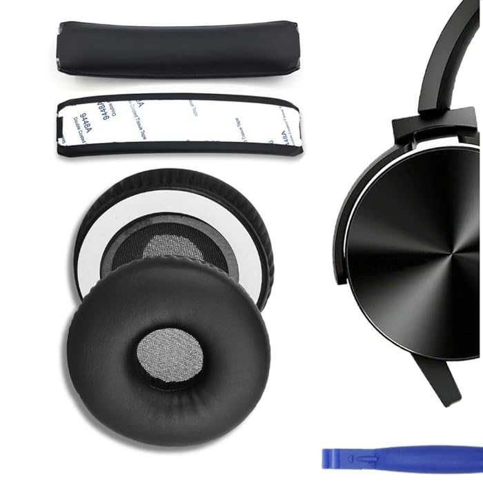 Set 2 bureti + Banda pentru casti Sony MDR-XB450, XB450AP, XB550AP