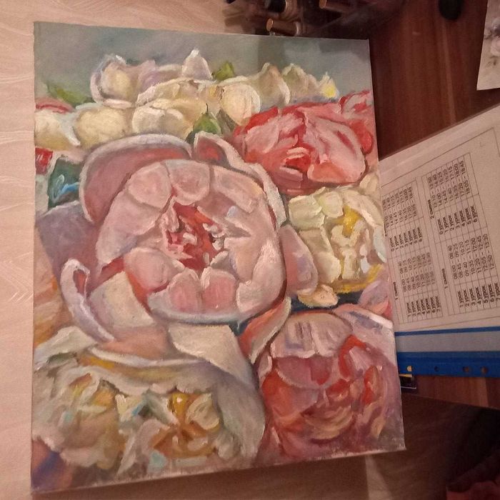 Картина Тюльпаны  холст масло  живопись